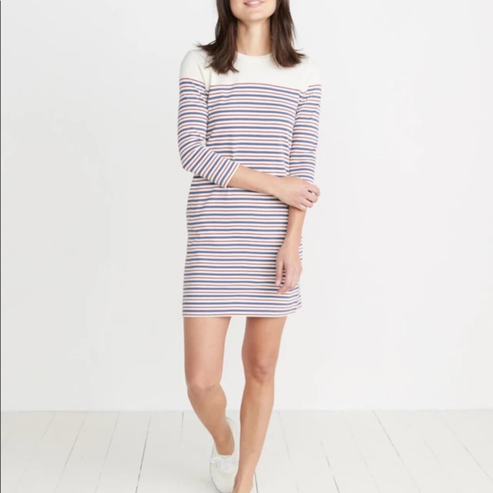 Marine Layer April Dress - red and blue striped